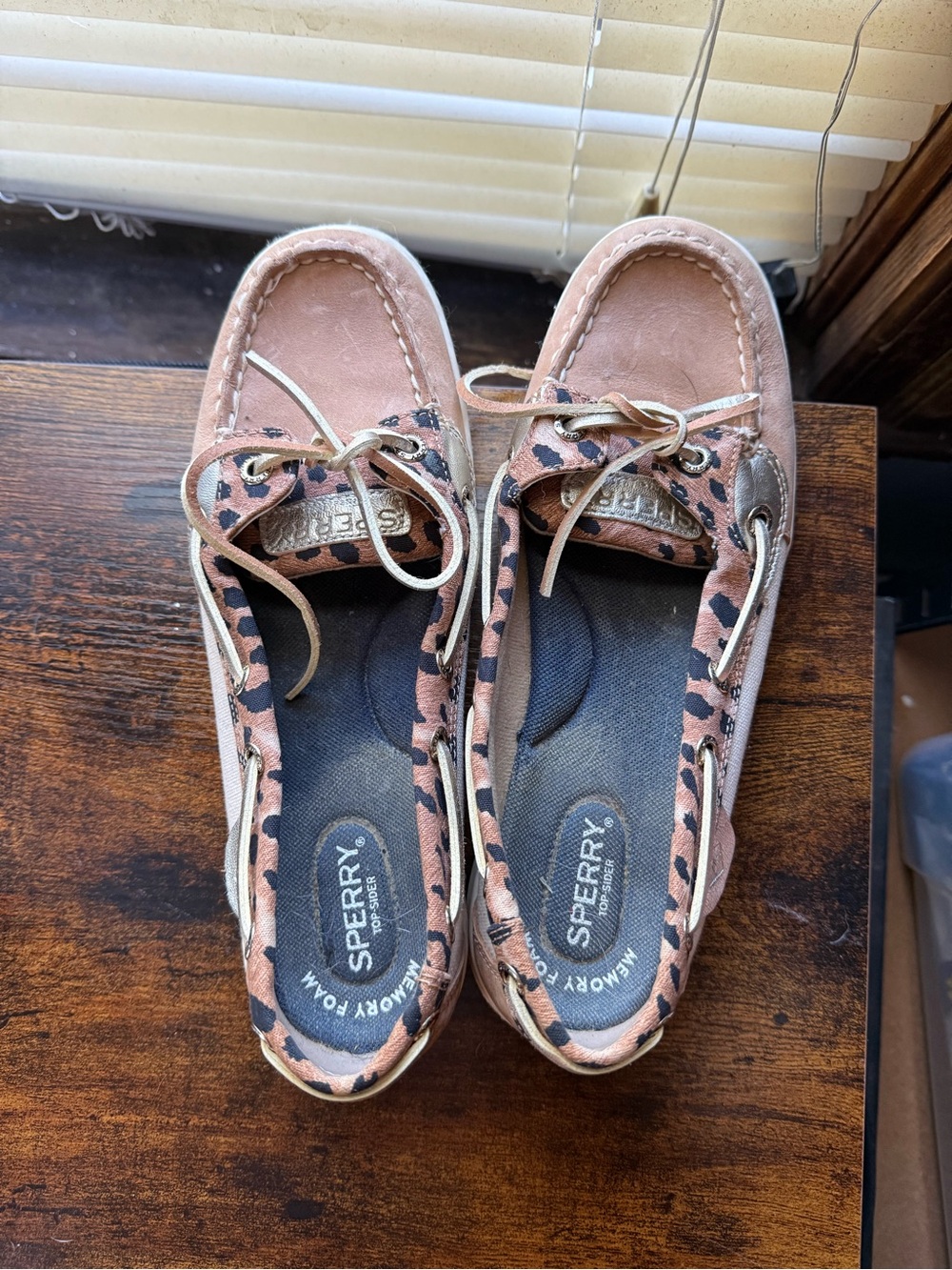 Sperry Women’s Leopard-Trim Boat Shoes